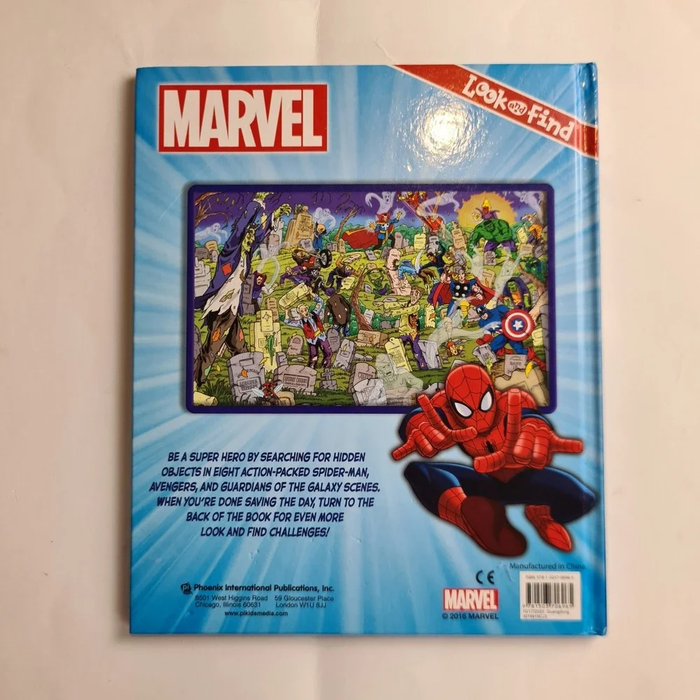 Marvel Avengers Spider-Man Guardians of the Galaxy Look and Find Hardcover Book